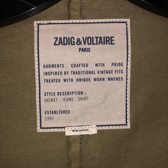 Zadig & Voltaire  Vladimir Military Jacket-NWT - Picture 8 of 16